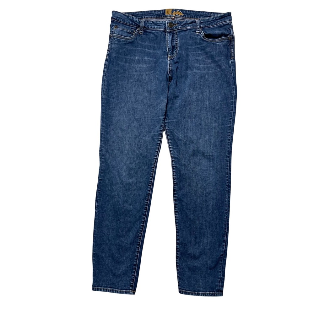 Kut from the Kloth Diana Women Skinny Jeans Blue Stretch Denim Dark Wash Size 14